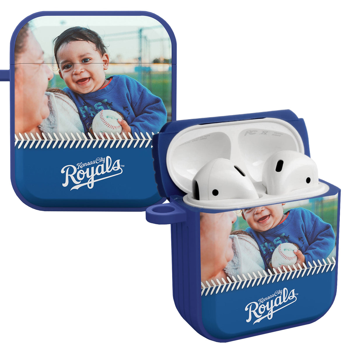 Kansas City Royals Custom Photo HDX Apple AirPods Gen 1 &amp; 2 Case Cover