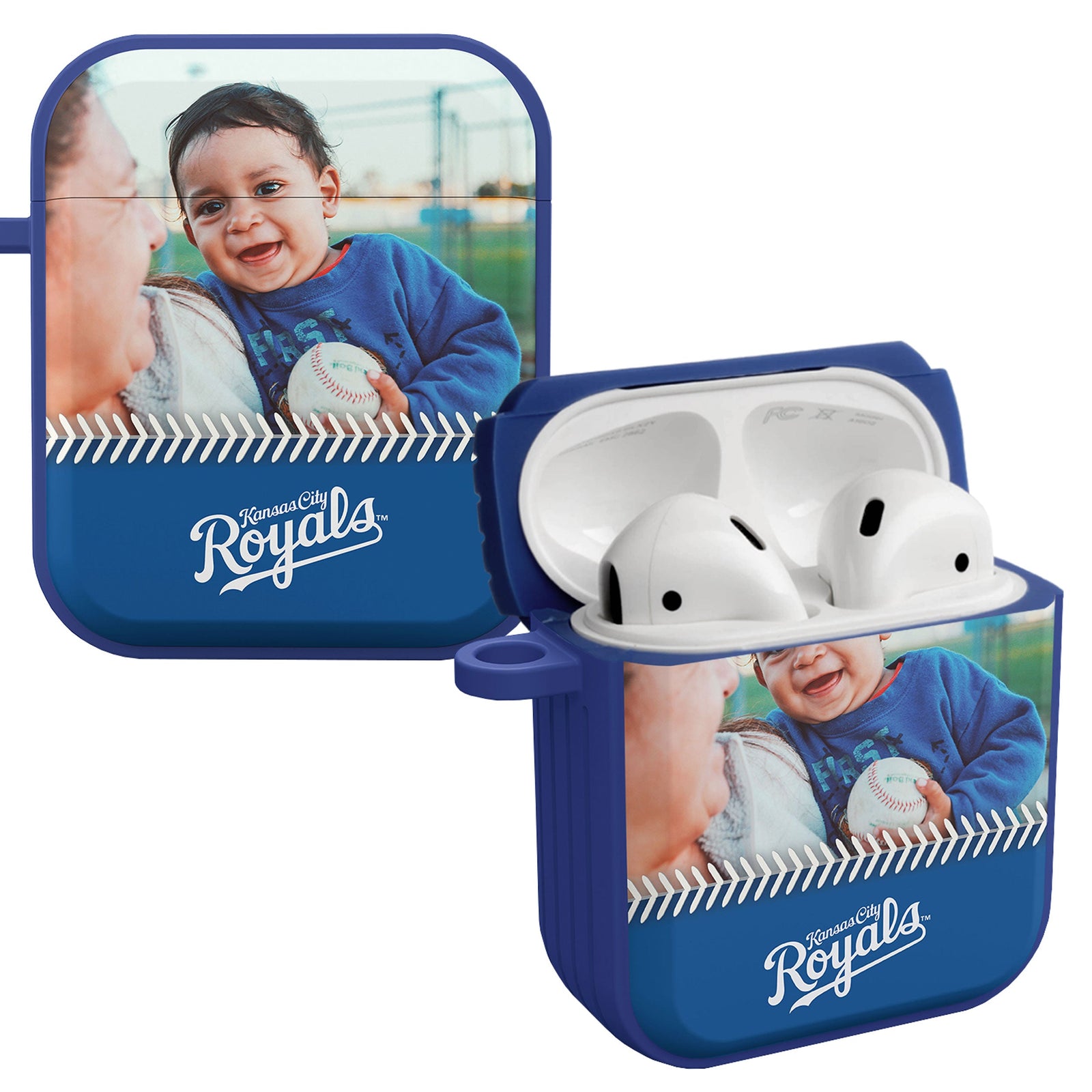 Kansas City Royals Custom Photo HDX Apple AirPods Gen 1 & 2 Case Cover