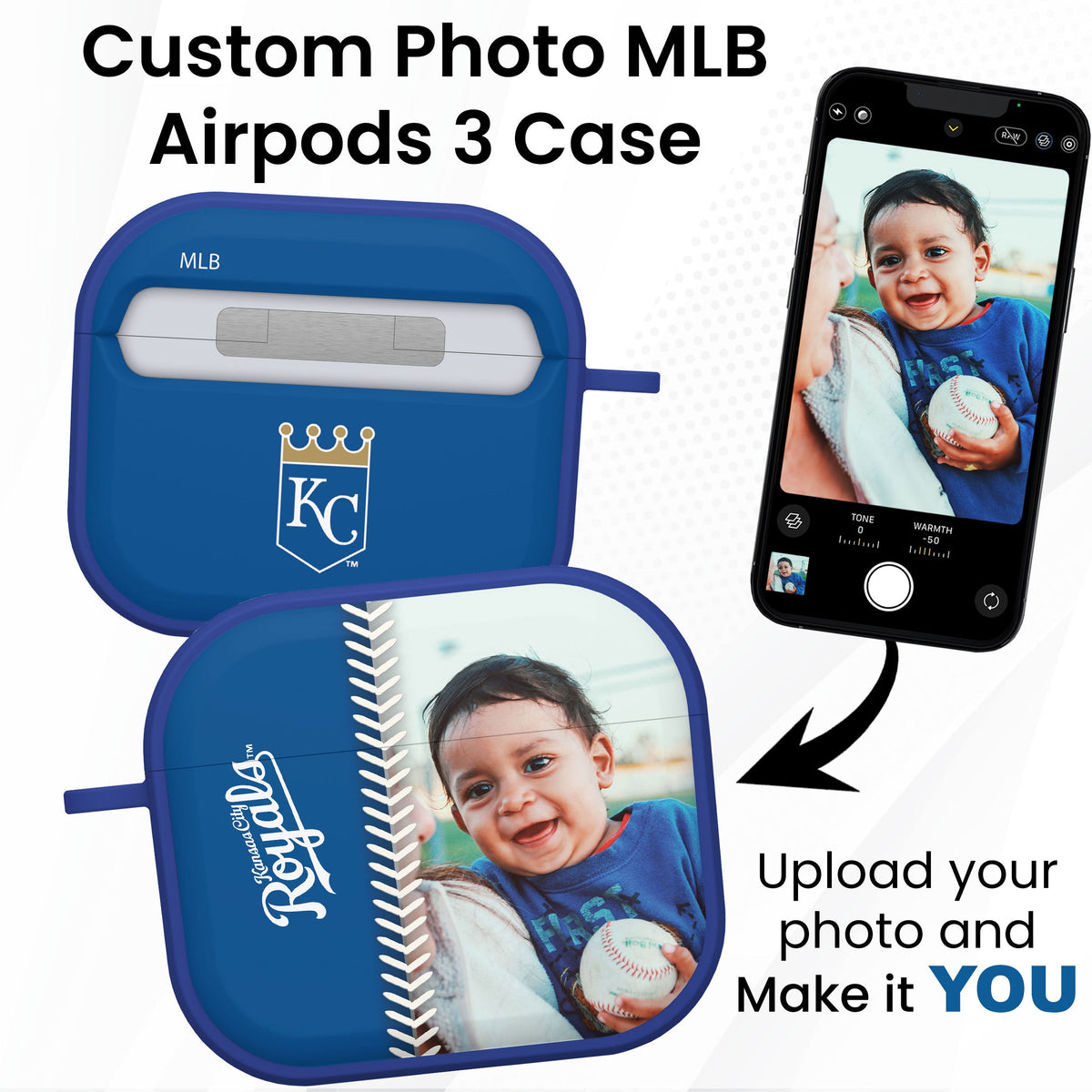 Kansas City Royals Custom Photo HDX Apple AirPods Gen 3 Case Cover