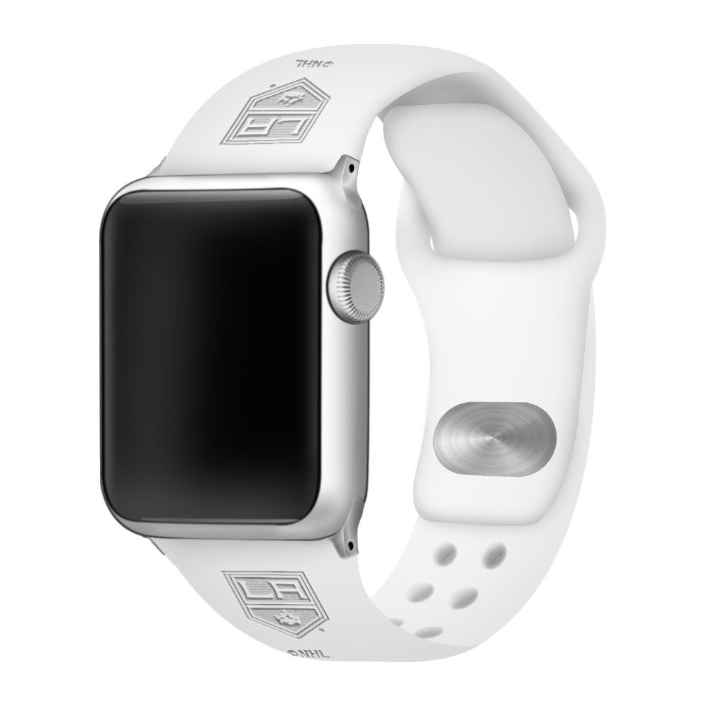 Los Angeles Kings Engraved Silicone &#39;Slim&#39; Apple Watch Band