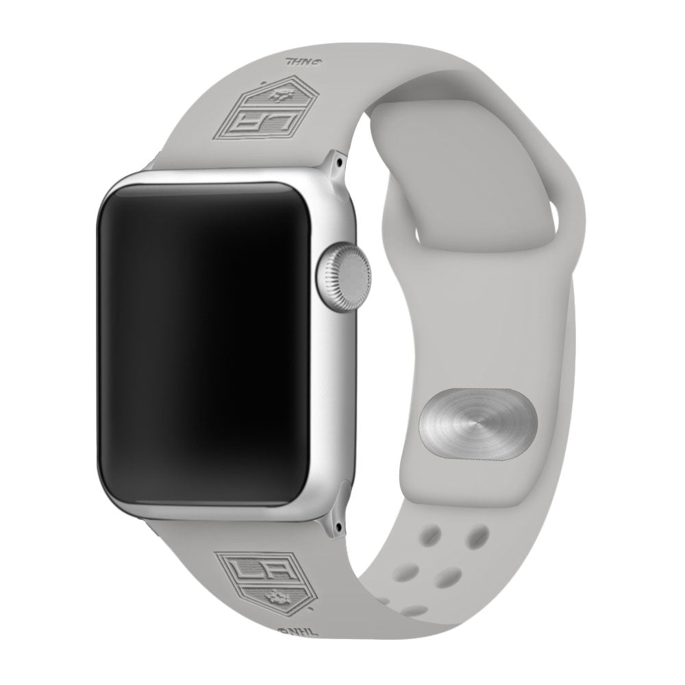 Los Angeles Kings Engraved Silicone &#39;Slim&#39; Apple Watch Band