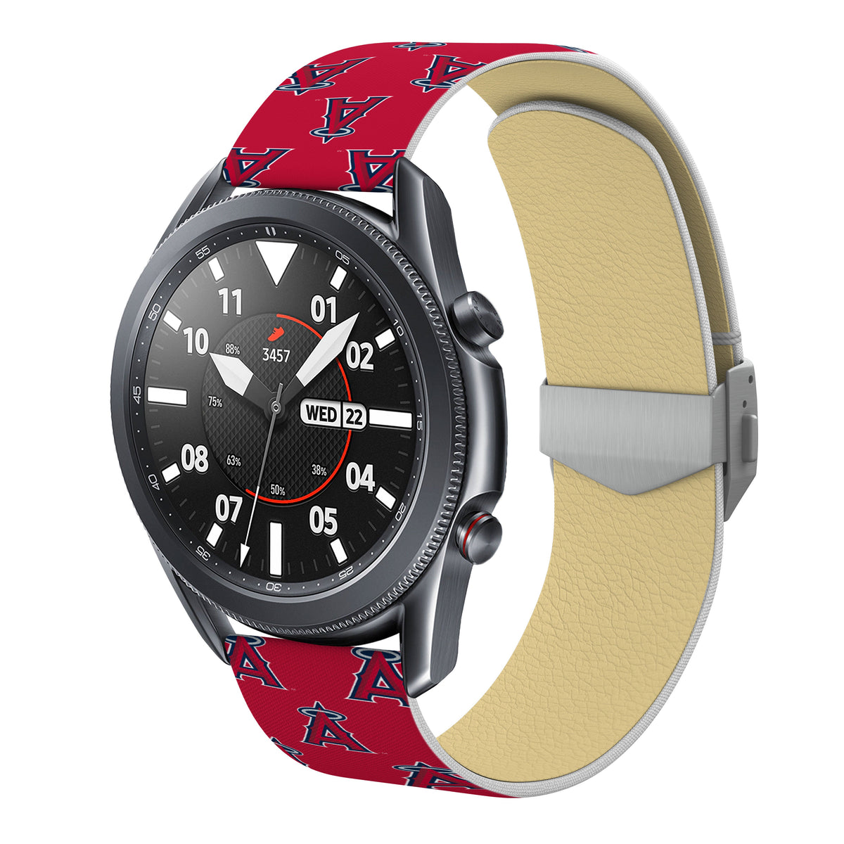Los Angeles Angels Full Print Quick Change Watch Band With Engraved Buckle - Game Time