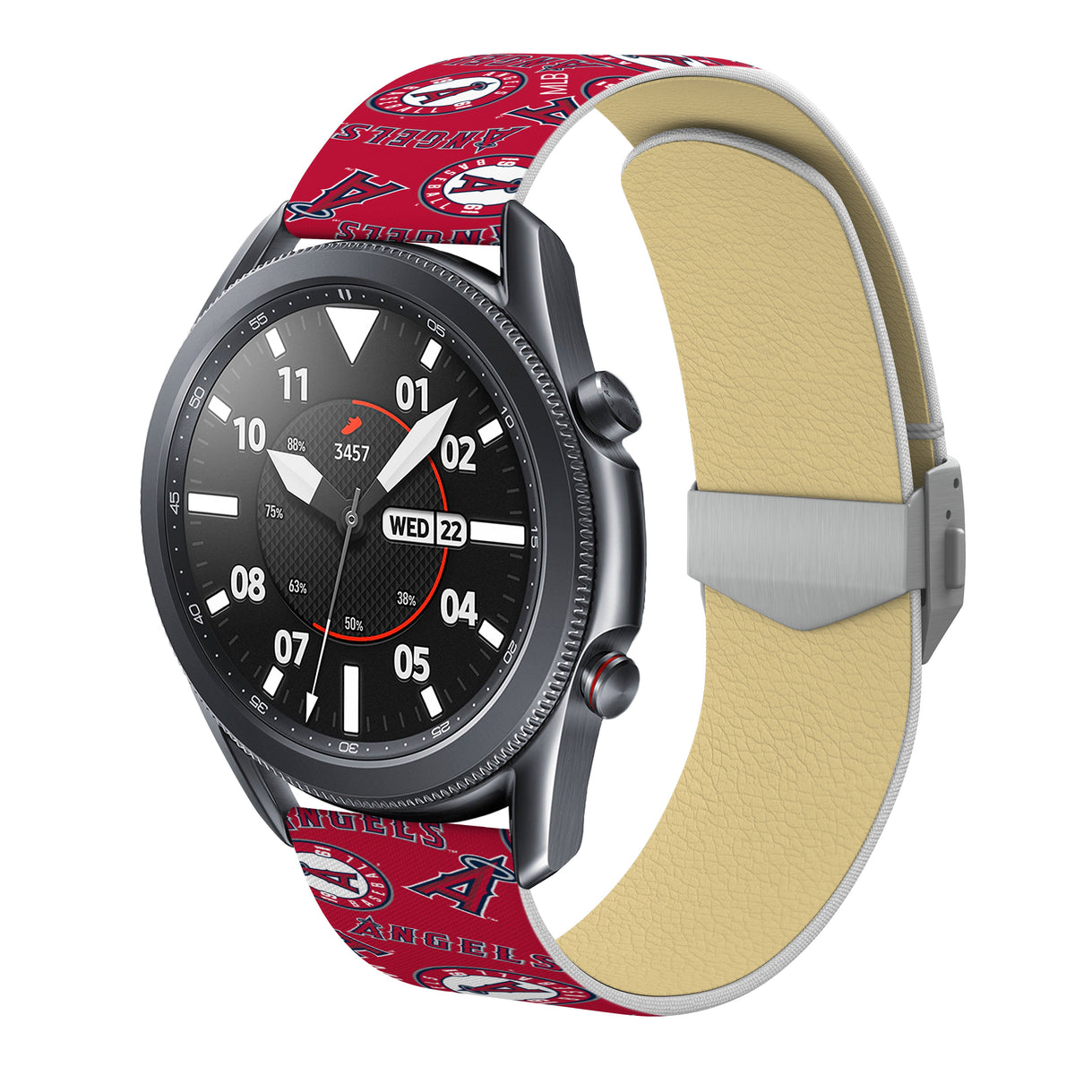 Los Angeles Angels Full Print Quick Change Watch Band With Engraved Buckle - Game Time