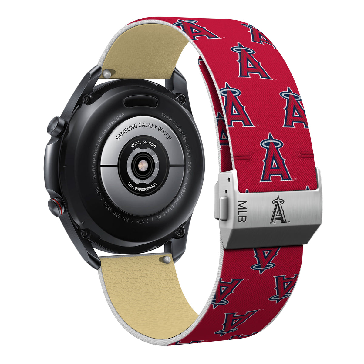 Los Angeles Angels Full Print Quick Change Watch Band With Engraved Buckle - Game Time