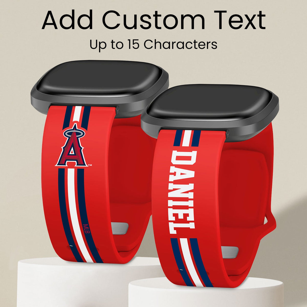 Los Angeles Angels Custom Name HD Fitbit Versa 3 and Sense Watch Band