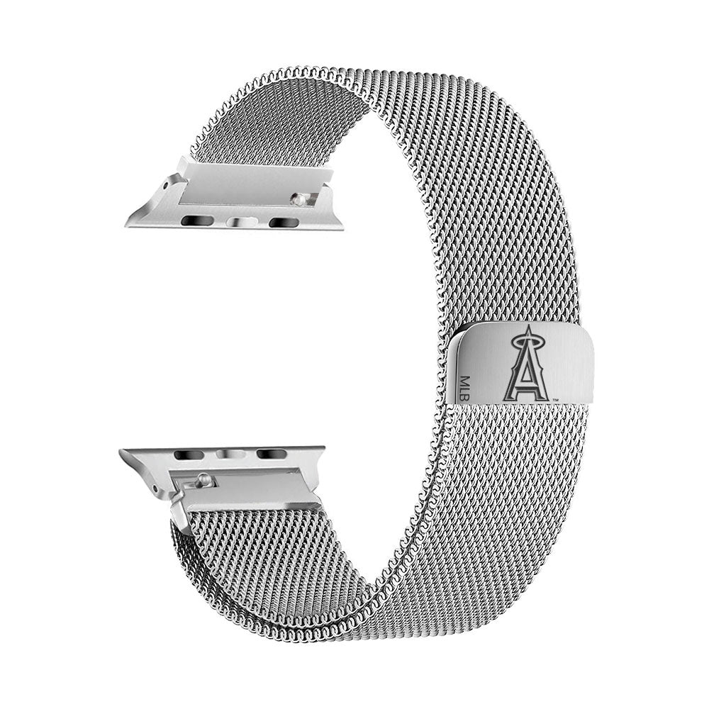 Los Angeles Angels Stainless Steel Apple Watch Band - Game Time