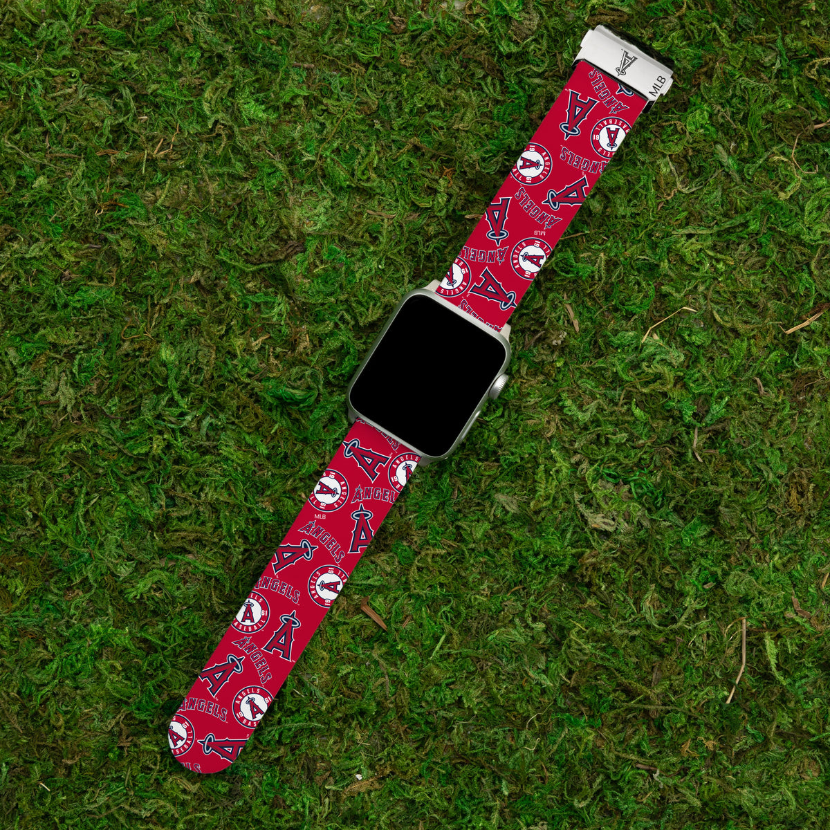 Game Time Los Angeles Angels Signature Series Apple Watch Band With Engraved Buckle