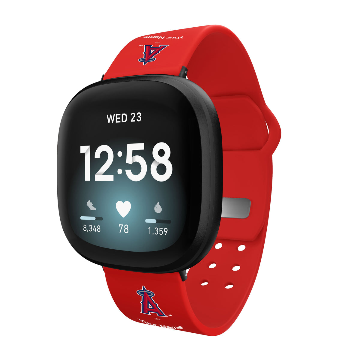 Los Angeles Angels HD Custom Name Watch Band Compatible with Fitbit Versa 3 and Sense