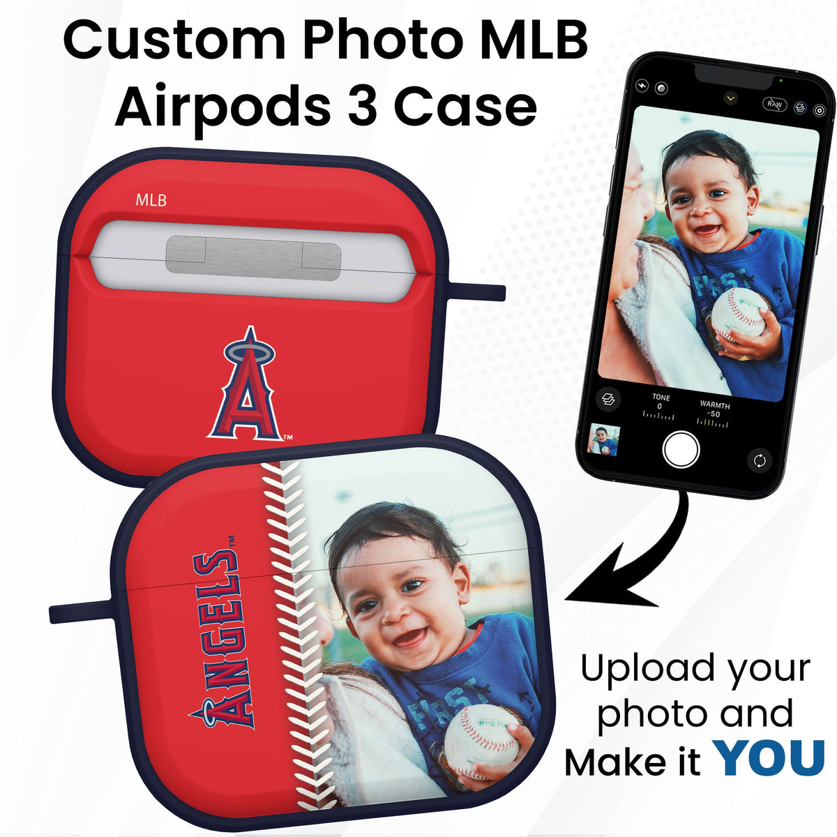 Los Angeles Angels Custom Photo HDX Apple AirPods Gen 3 Case Cover