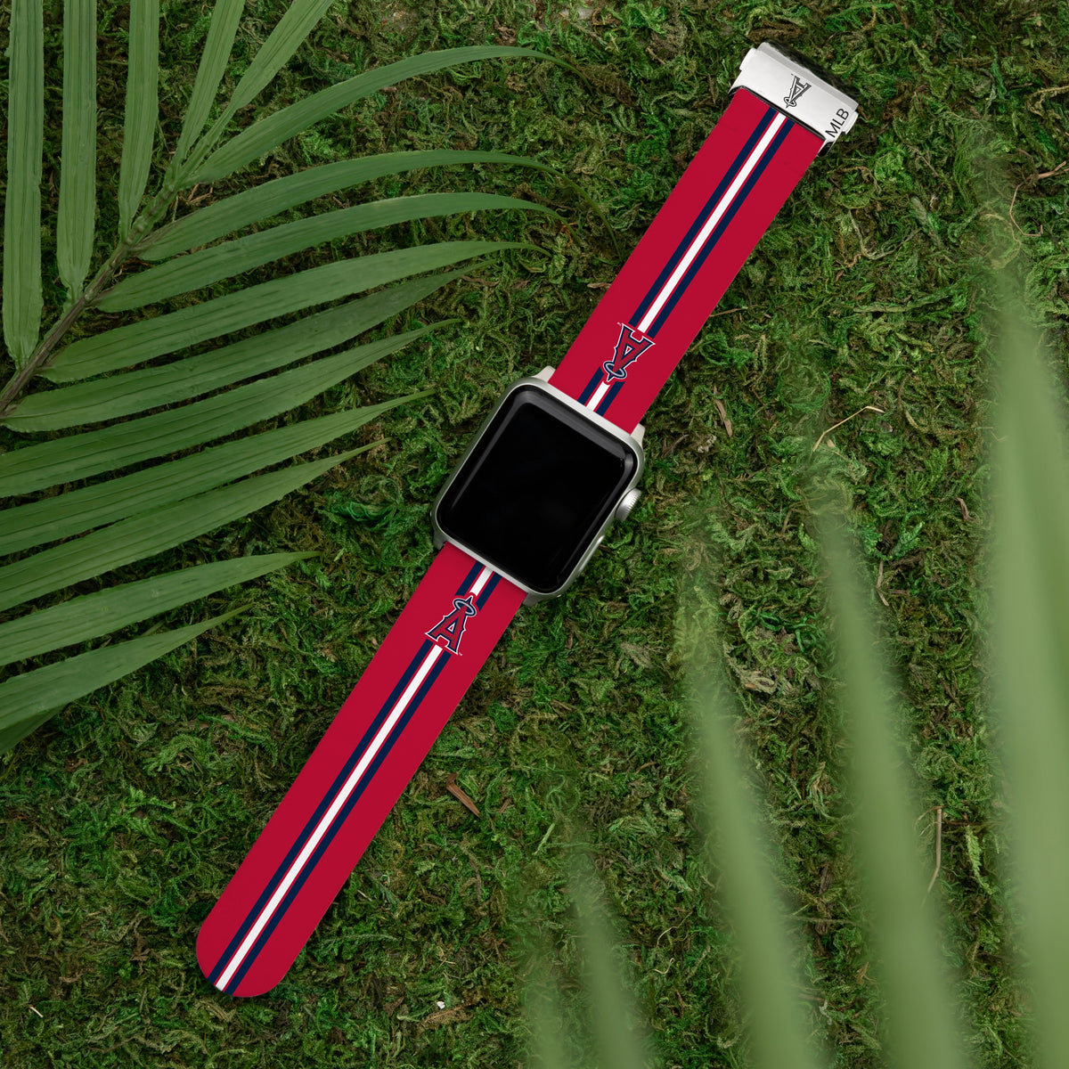 Game Time Los Angeles Angels Signature Series Apple Watch Band With Engraved Buckle
