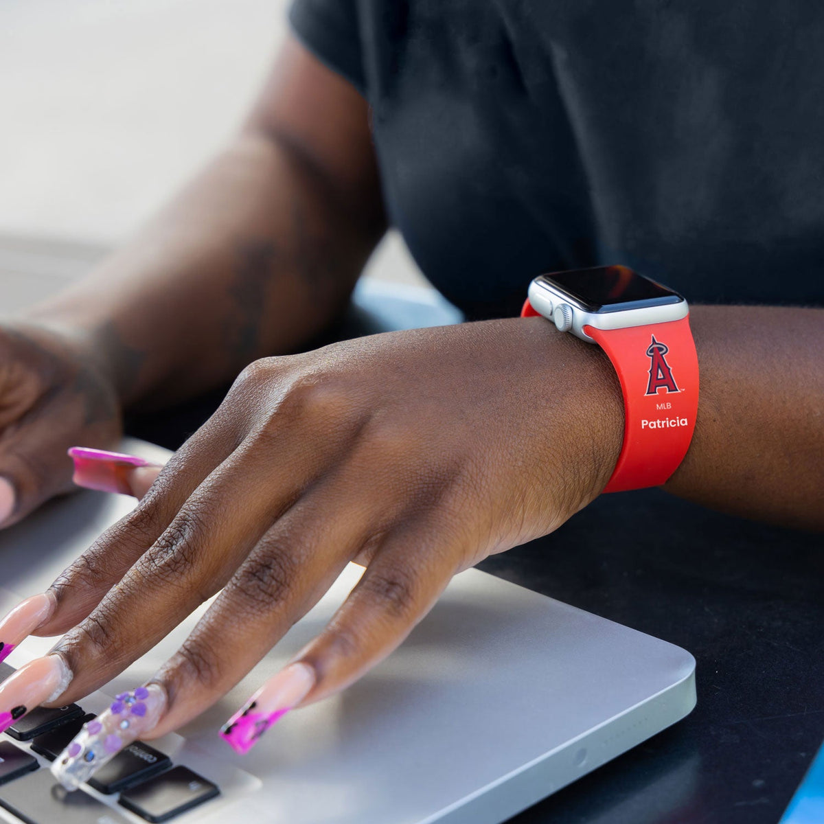 Los Angeles Angels HD Custom Name Apple Watch Band