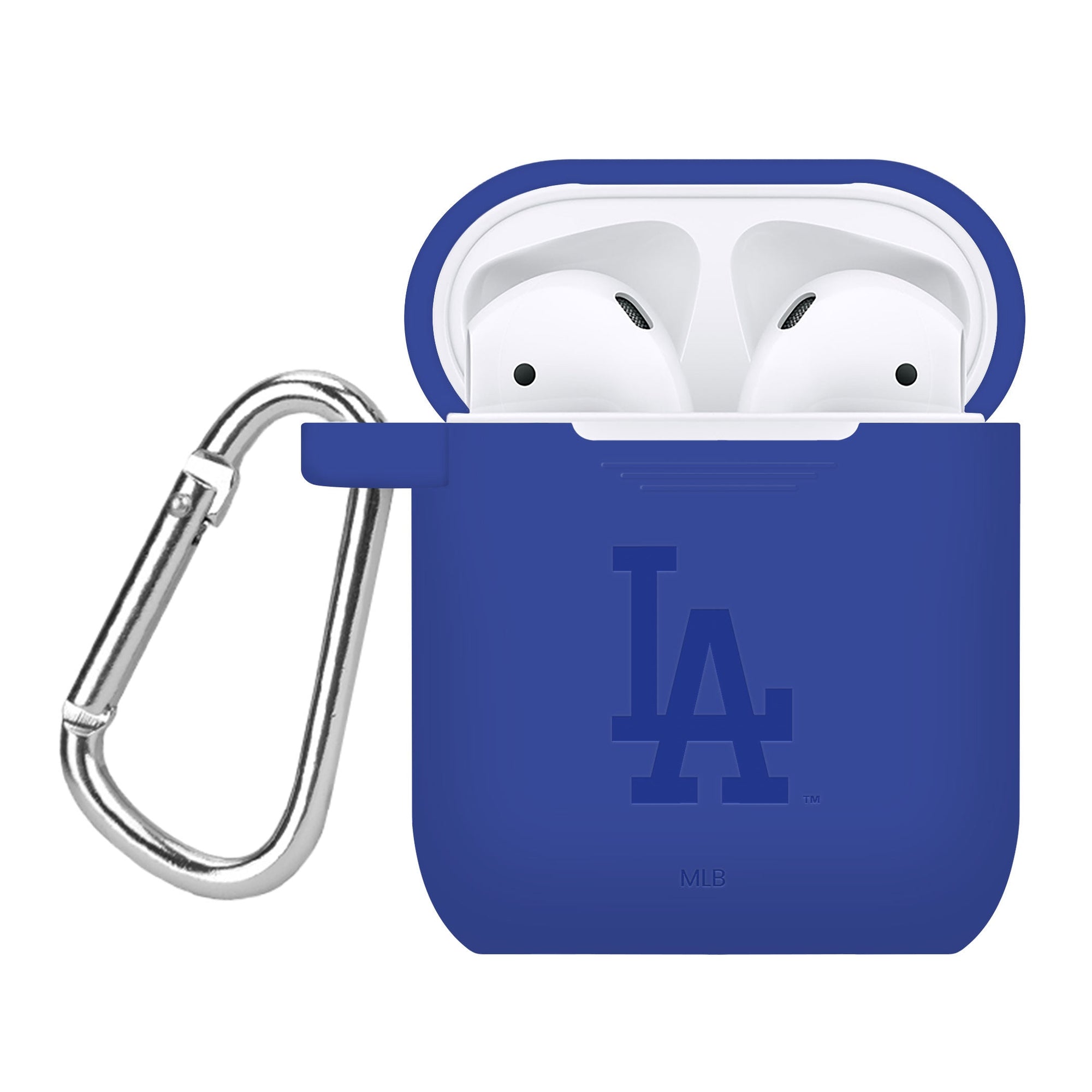 Game Time Los Angeles Dodgers Engraved Silicone AirPods Case Cover