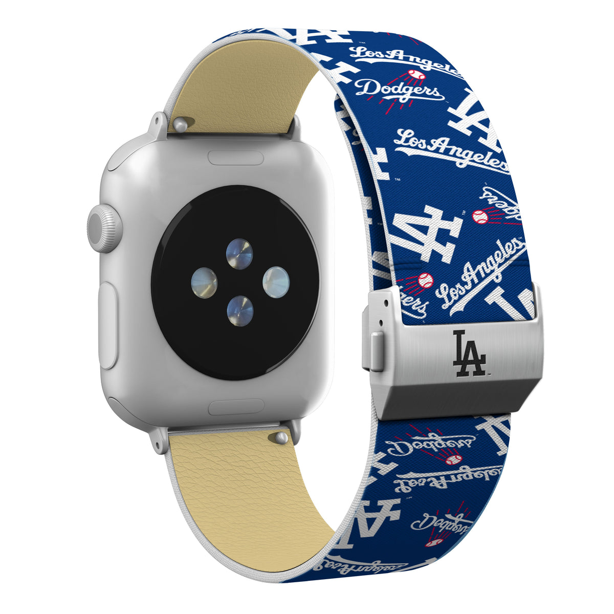Los Angeles Dodgers Full Print Watch Band  With Engraved Buckle - Game Time