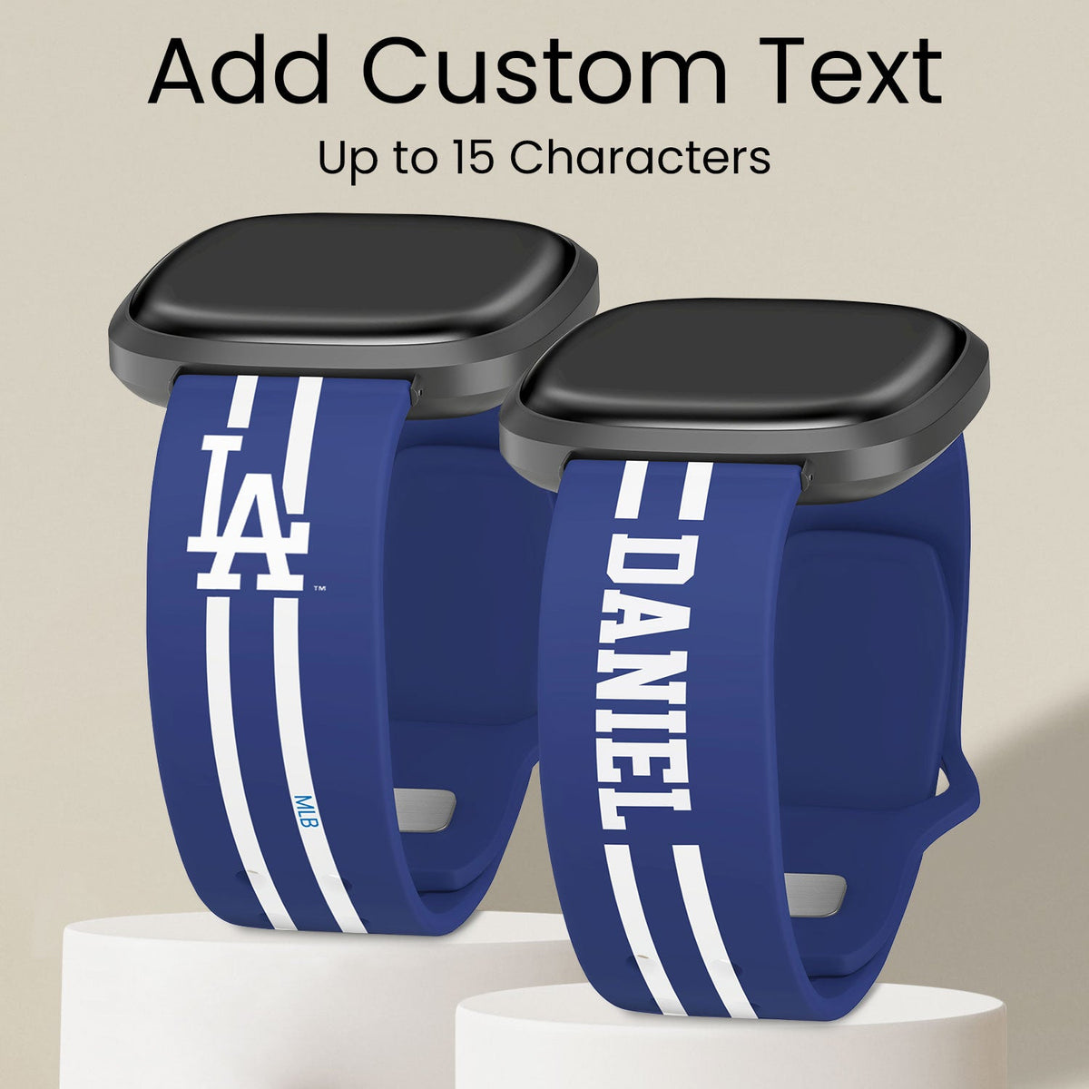 Los Angeles Dodgers Custom Name HD Fitbit Versa 3 and Sense Watch Band