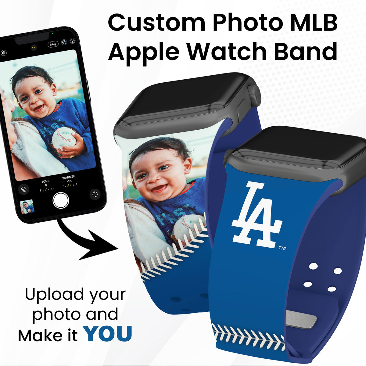 Los Angeles Dodgers Custom Photo HD Apple Watch Band