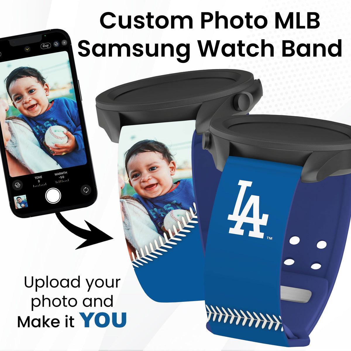 Los Angeles Dodgers Custom Photo HD Samsung Galaxy Watch Band