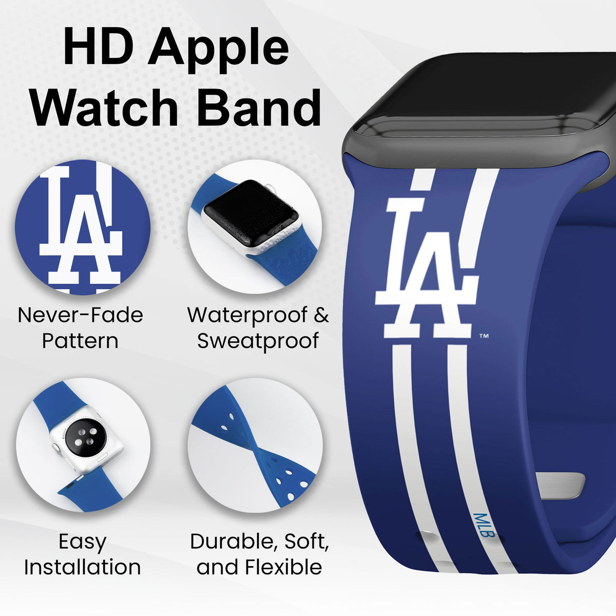Los Angeles Dodgers HD Apple Watch Band