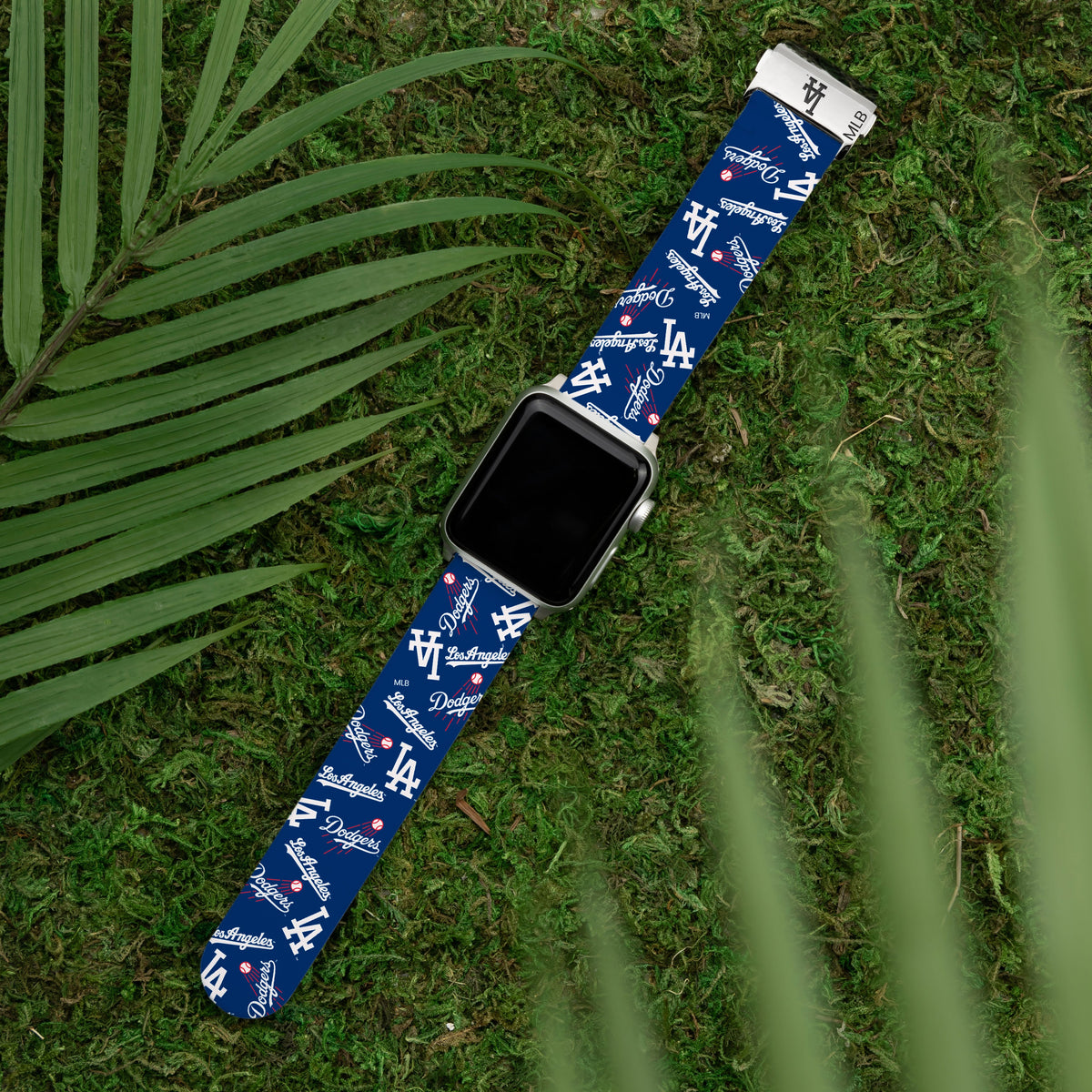 Game Time Los Angeles Dodgers Signature Series Apple Watch Band  With Engraved Buckle
