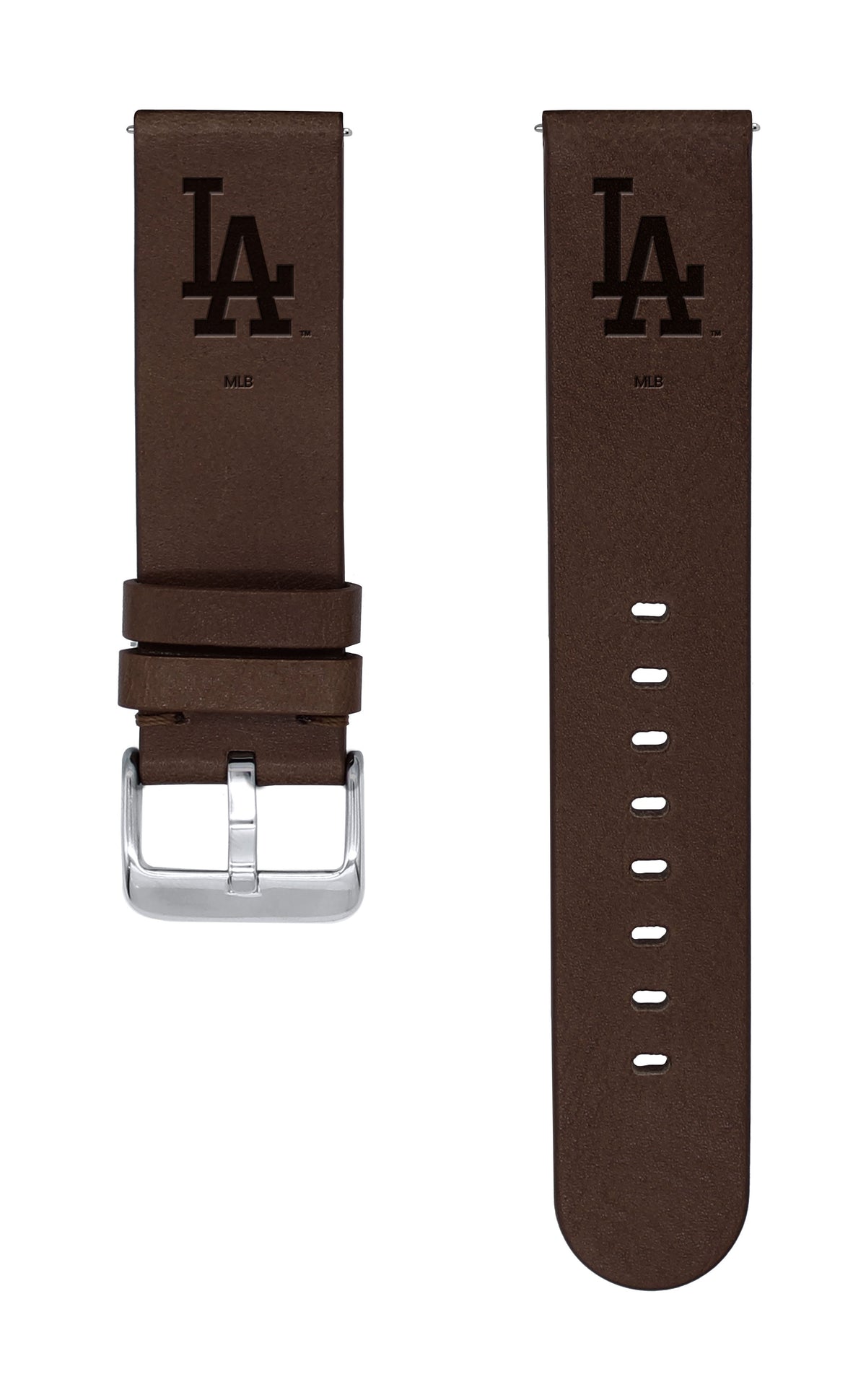 Los Angeles Dodgers Quick Change Leather Watch Bands - Game Time
