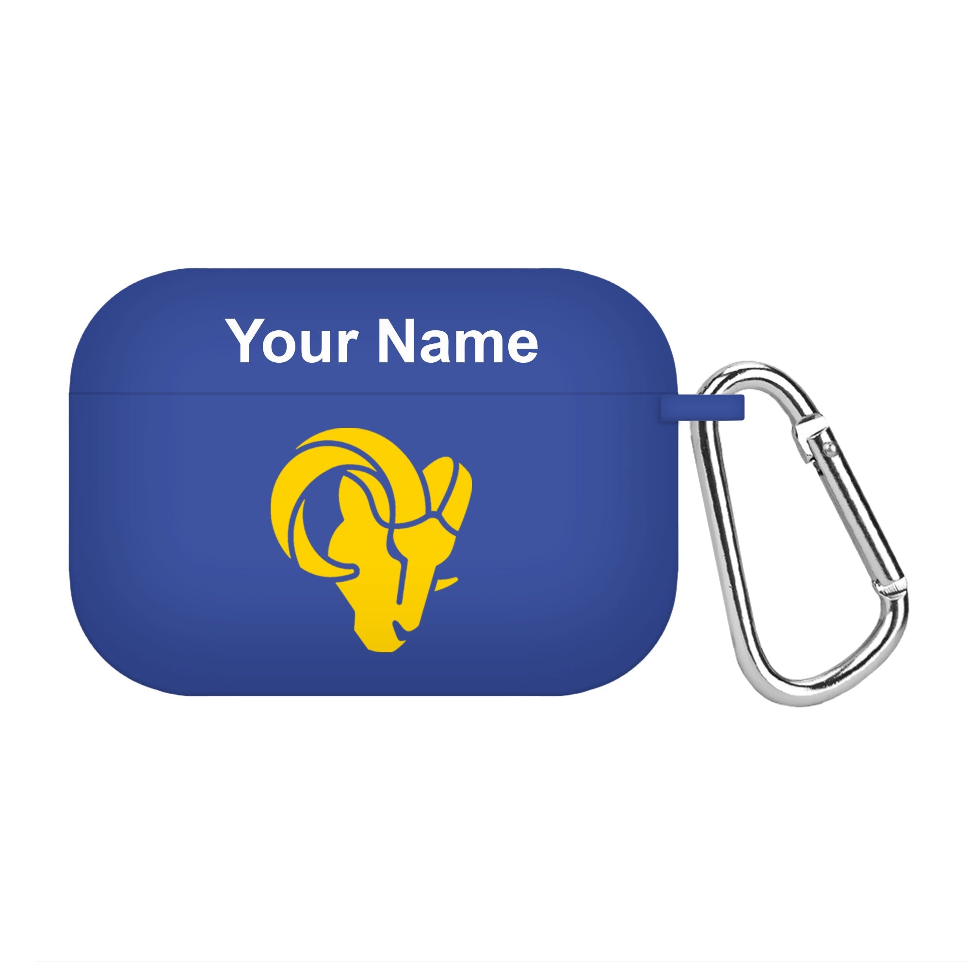 Los Angeles Rams Custom Name HD Apple AirPods Pro Case Cover (Blue)