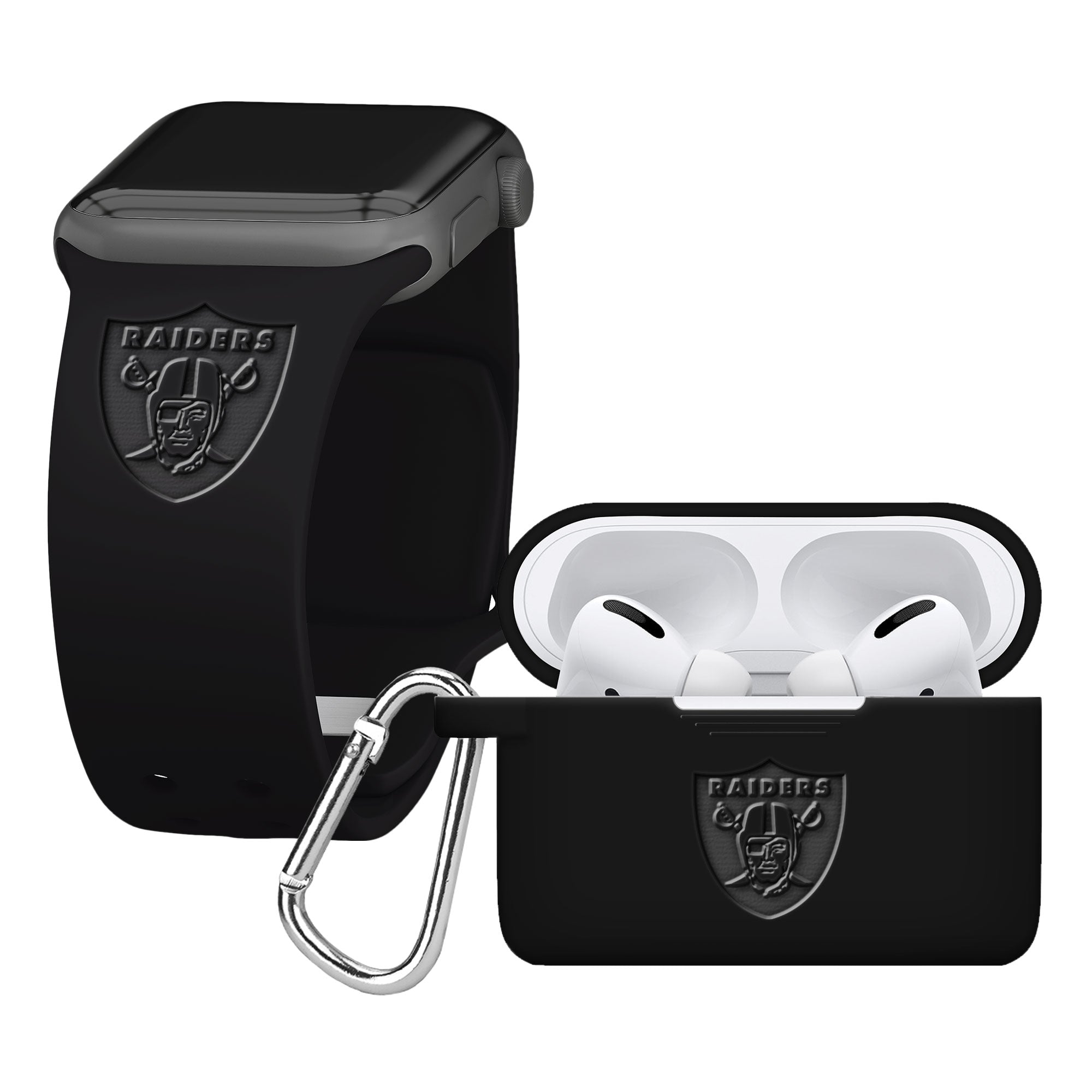 Game Time Las Vegas Raiders Engraved Apple Pro Combo Package