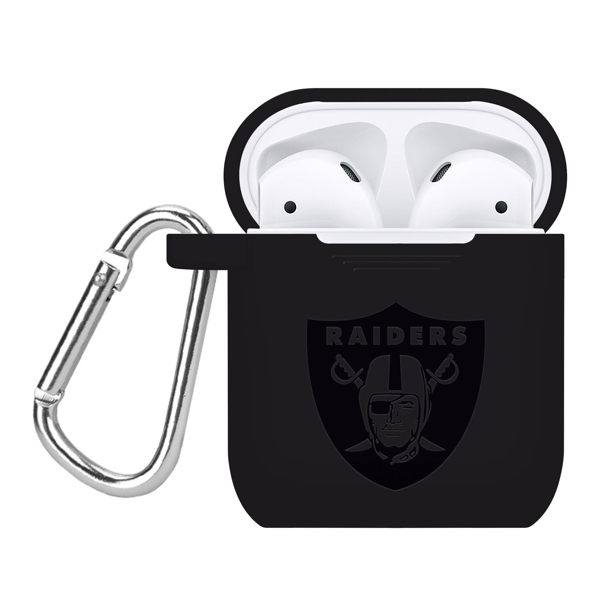 Game Time Las Vegas Raiders Engraved Silicone AirPods Case Cover