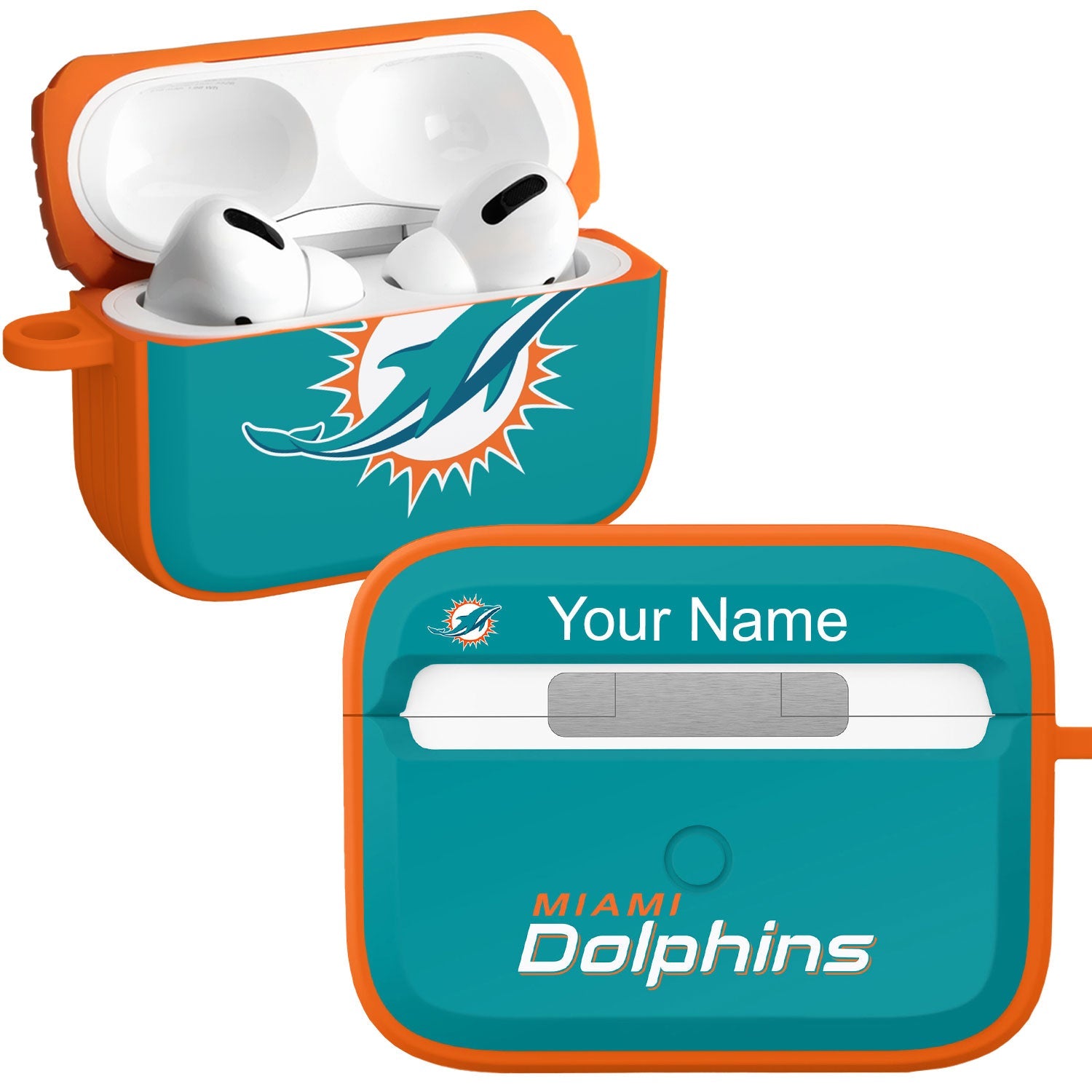 Miami Dolphins HDX Custom Name Apple AirPods Pro Case Cover (Classic)