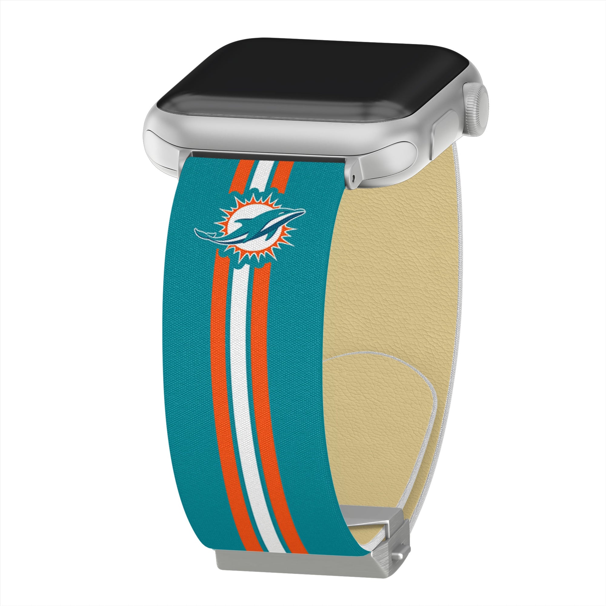 Game Time Miami Dolphins Signature Series Apple Watch Band With Engraved Buckle