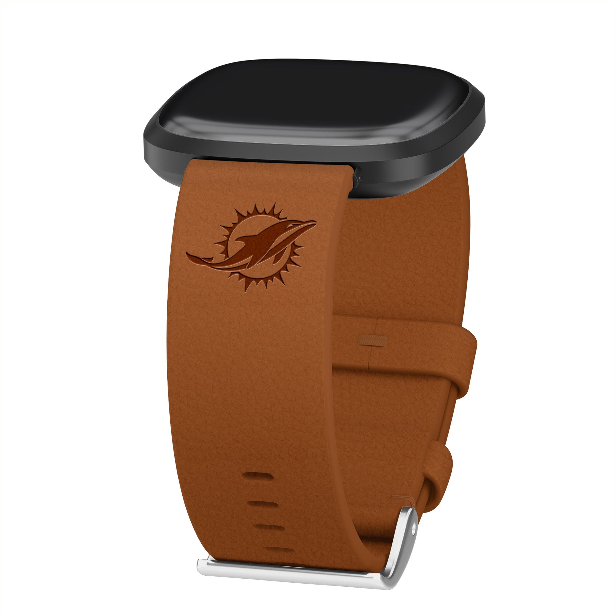 Miami Dolphins Leather Fitbit Watch Band