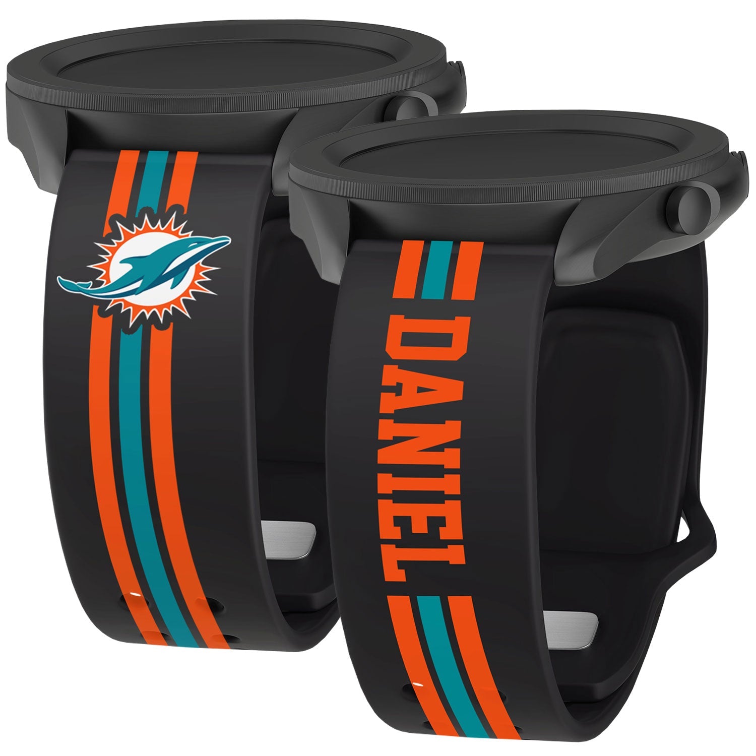 Miami Dolphins Custom Name HD Watch Band