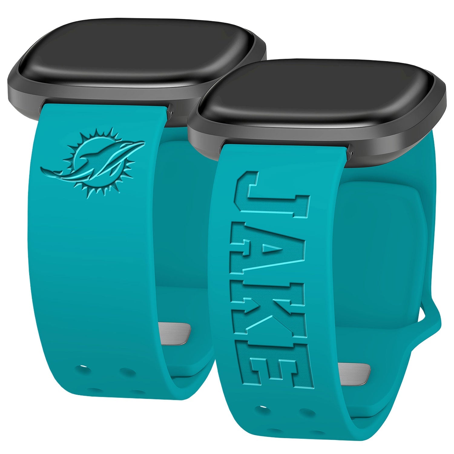 Miami Dolphins Custom Engraved Fitbit Versa 3 and Sense Watch Band