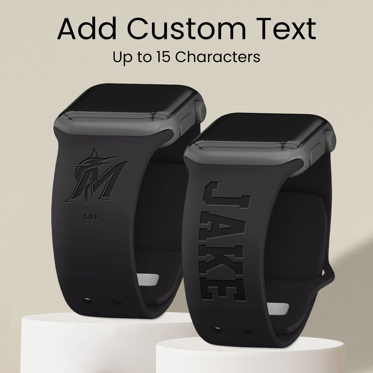 Miami Marlins Custom Engraved Apple Watch Band