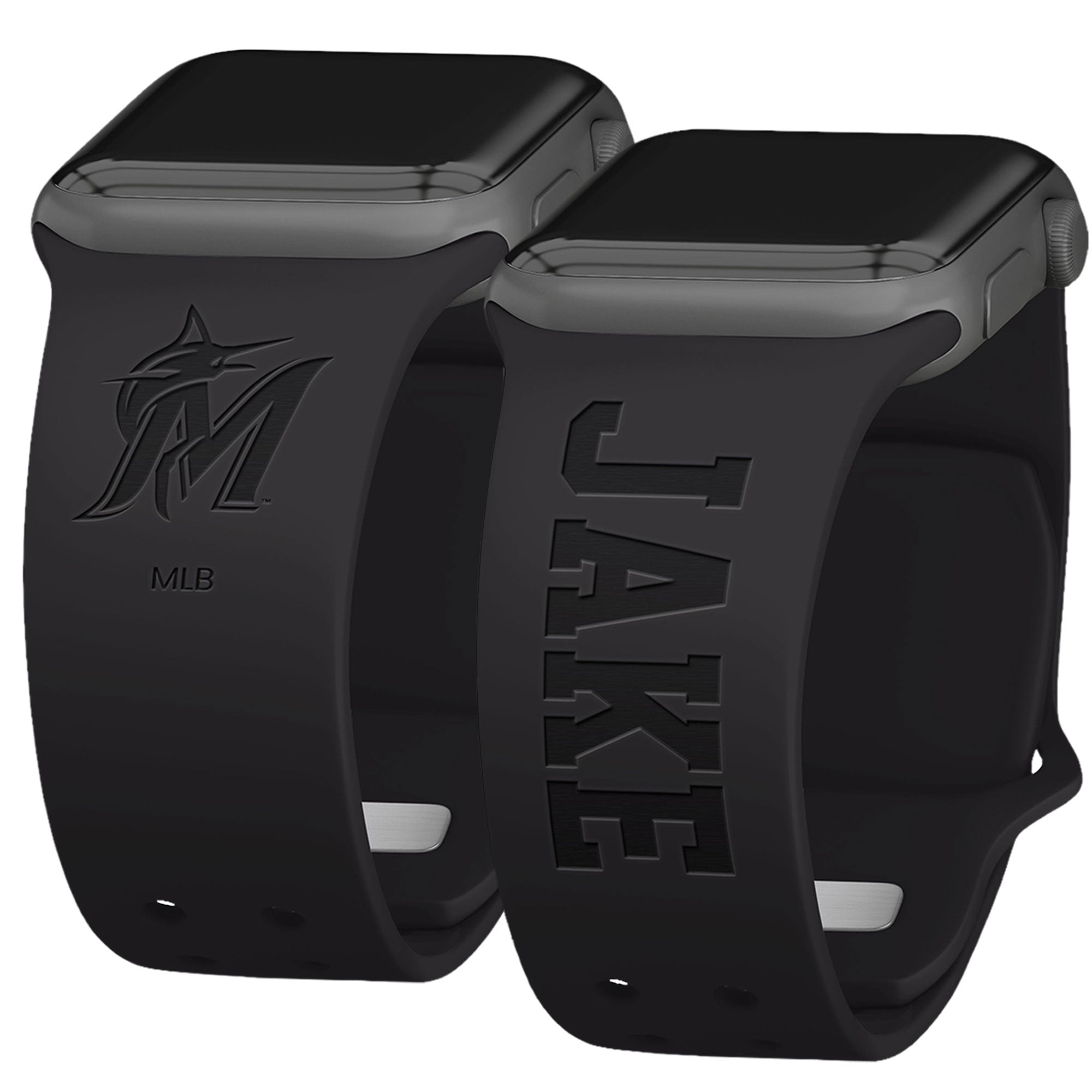 Miami Marlins Custom Engraved Apple Watch Band