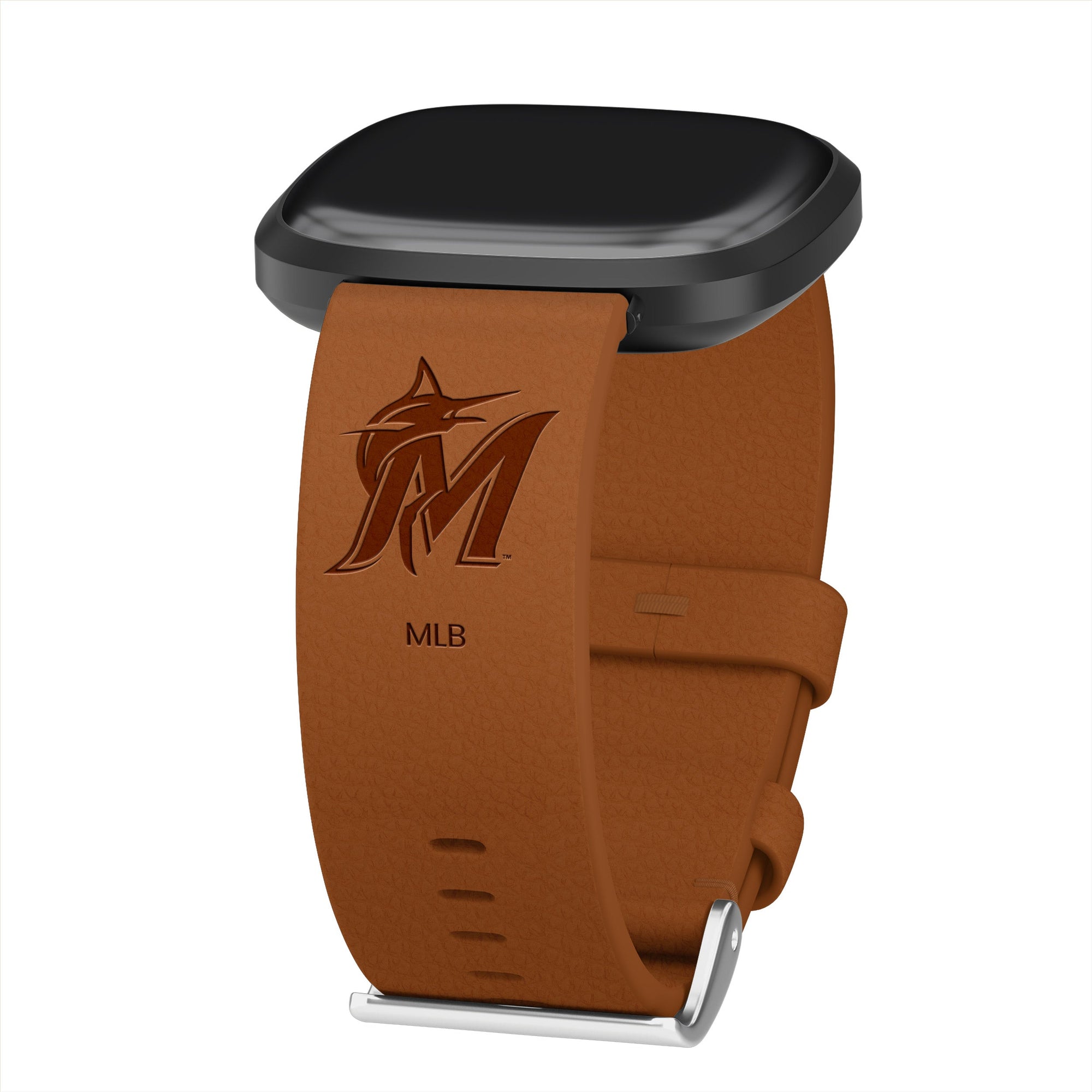 Miami Marlins Leather Fitbit Watch Band