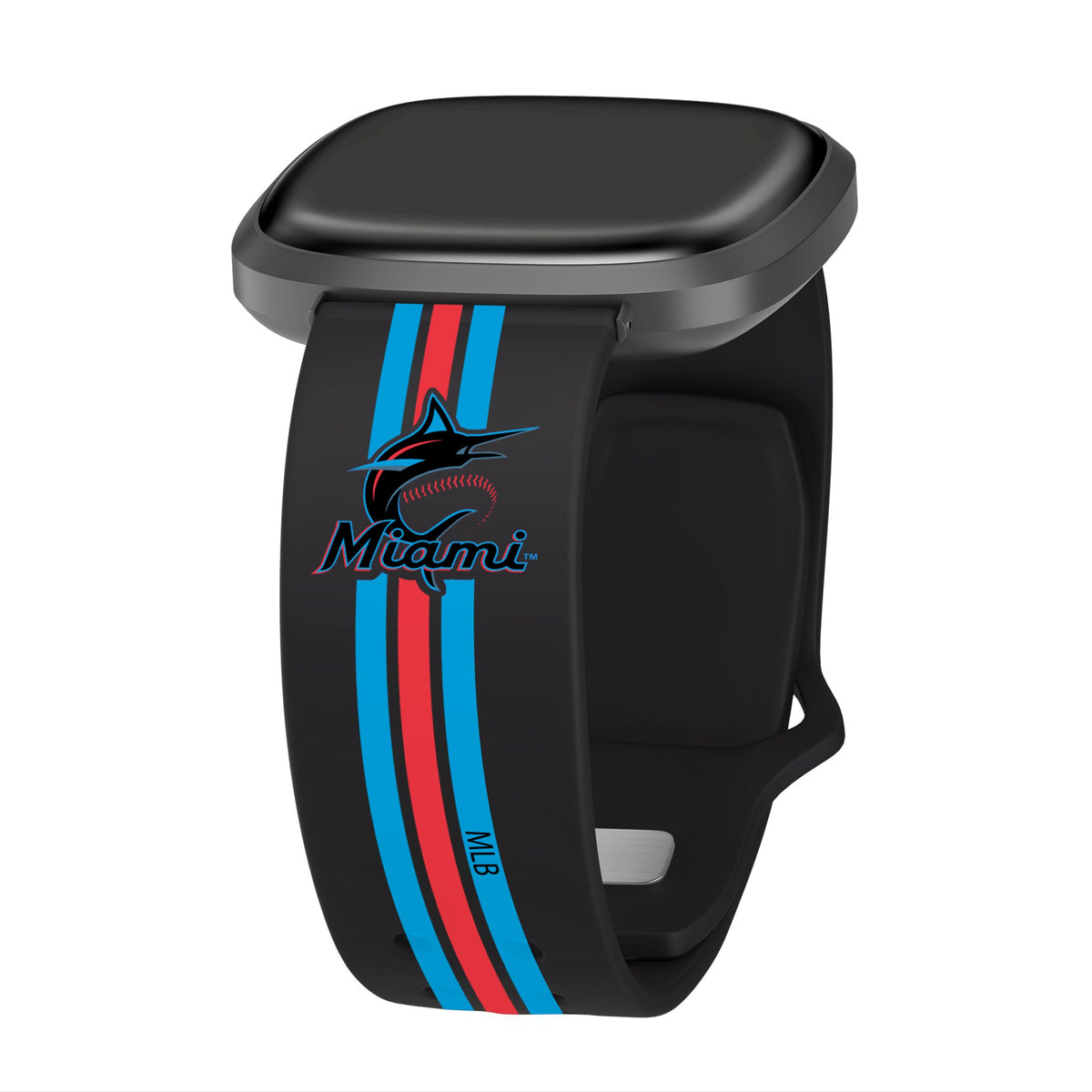 Miami Marlins HD Fitbit Versa 3 and Sense Watch Band