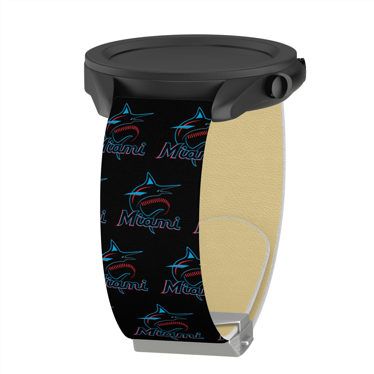 Game Time Miami Marlins Signature Series Quick Change Watch Band With Engraved Buckle