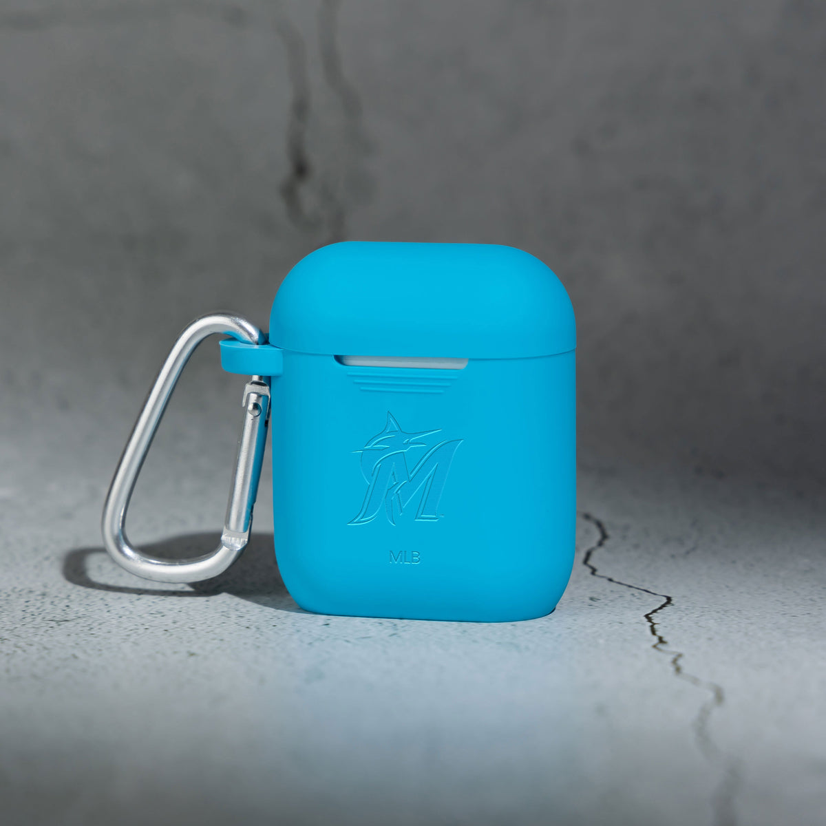 Game Time Miami Marlins Engraved Silicone AirPods Case Cover