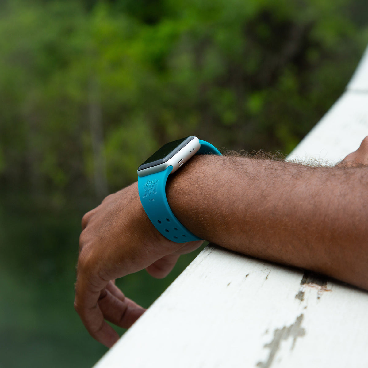 Game Time Miami Marlins Engraved Apple Watch Band