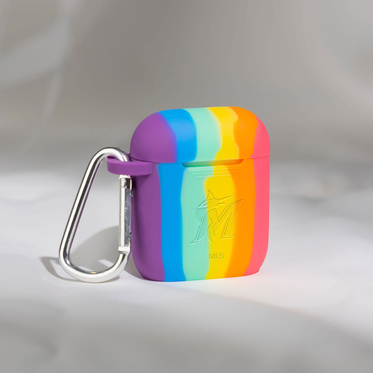 Game Time Miami Marlins Engraved Silicone AirPods Case Cover