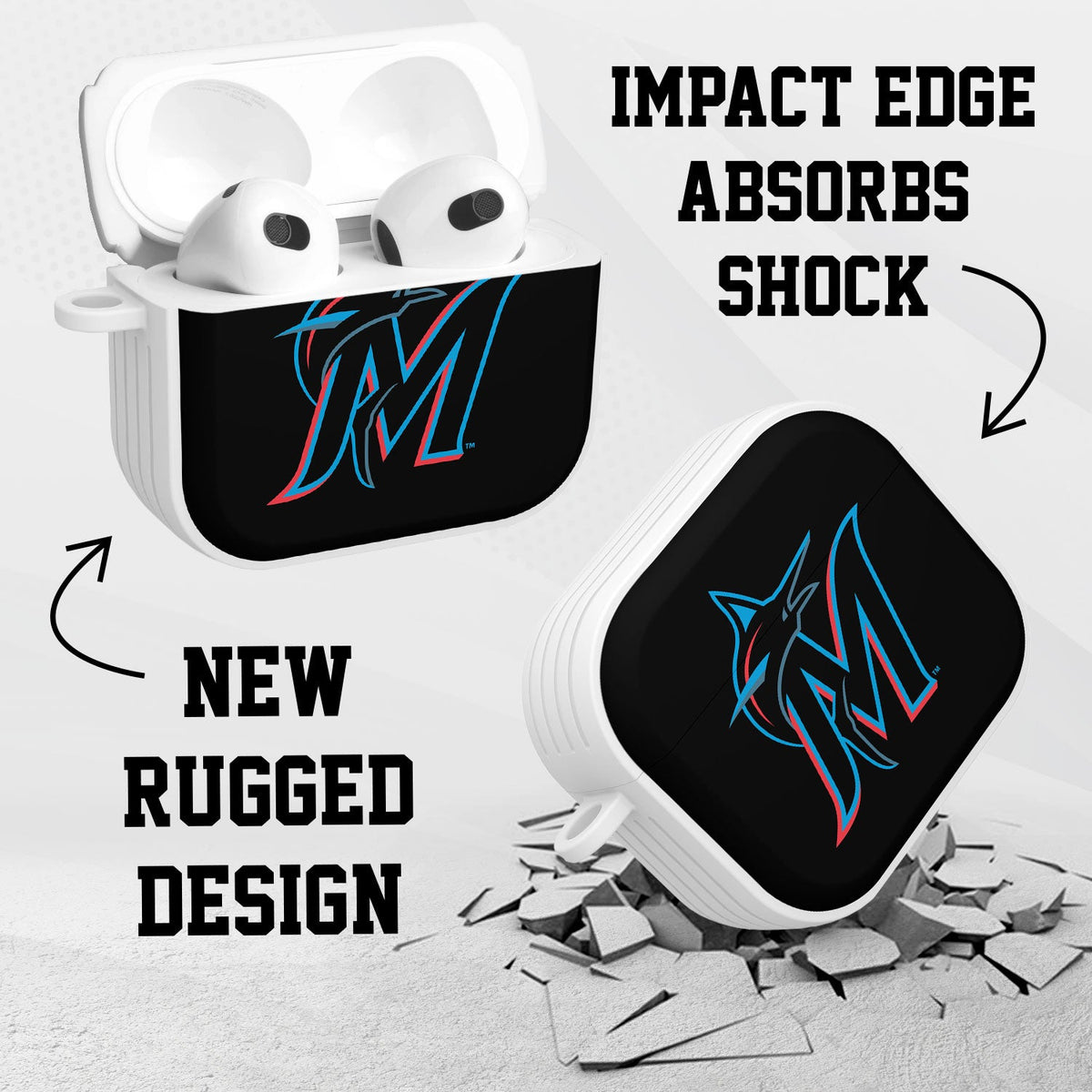 Miami Marlins HDX Apple AirPods Gen 3 Case Cover