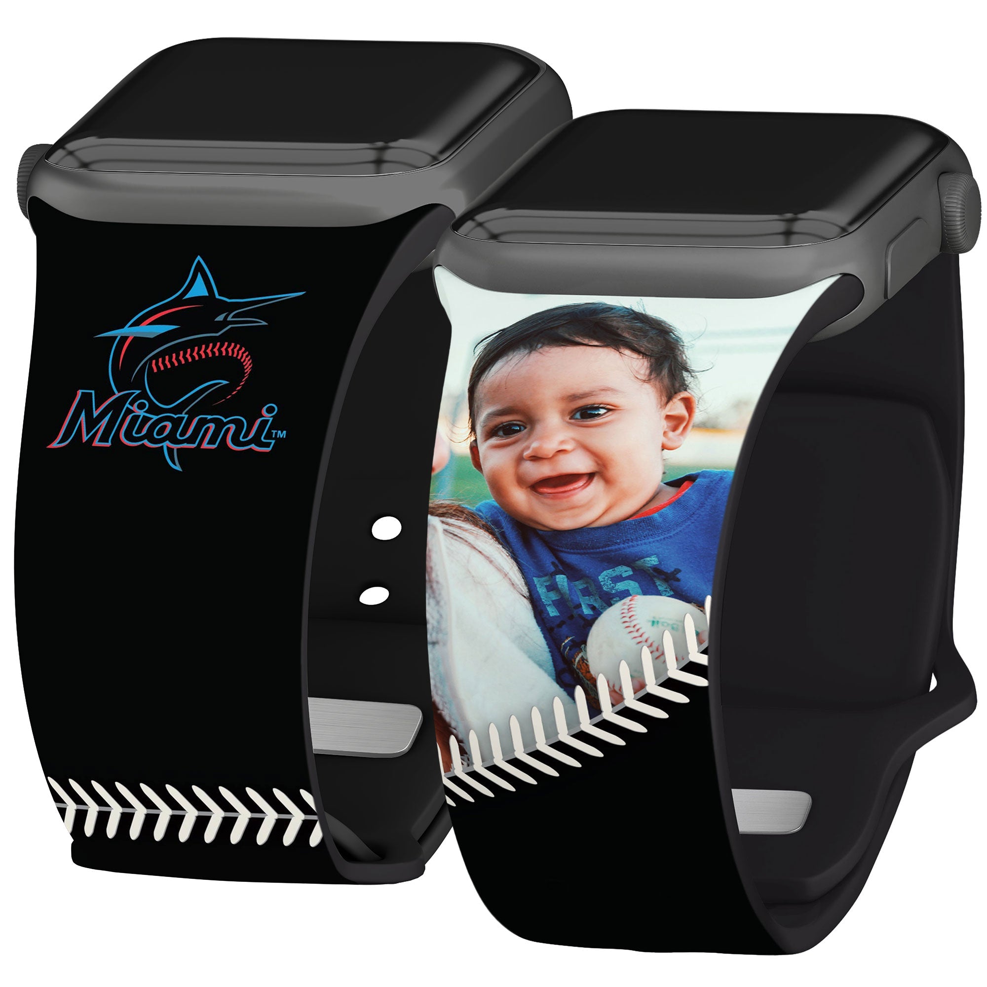 Miami Marlins Custom Photo HD Apple Watch Band