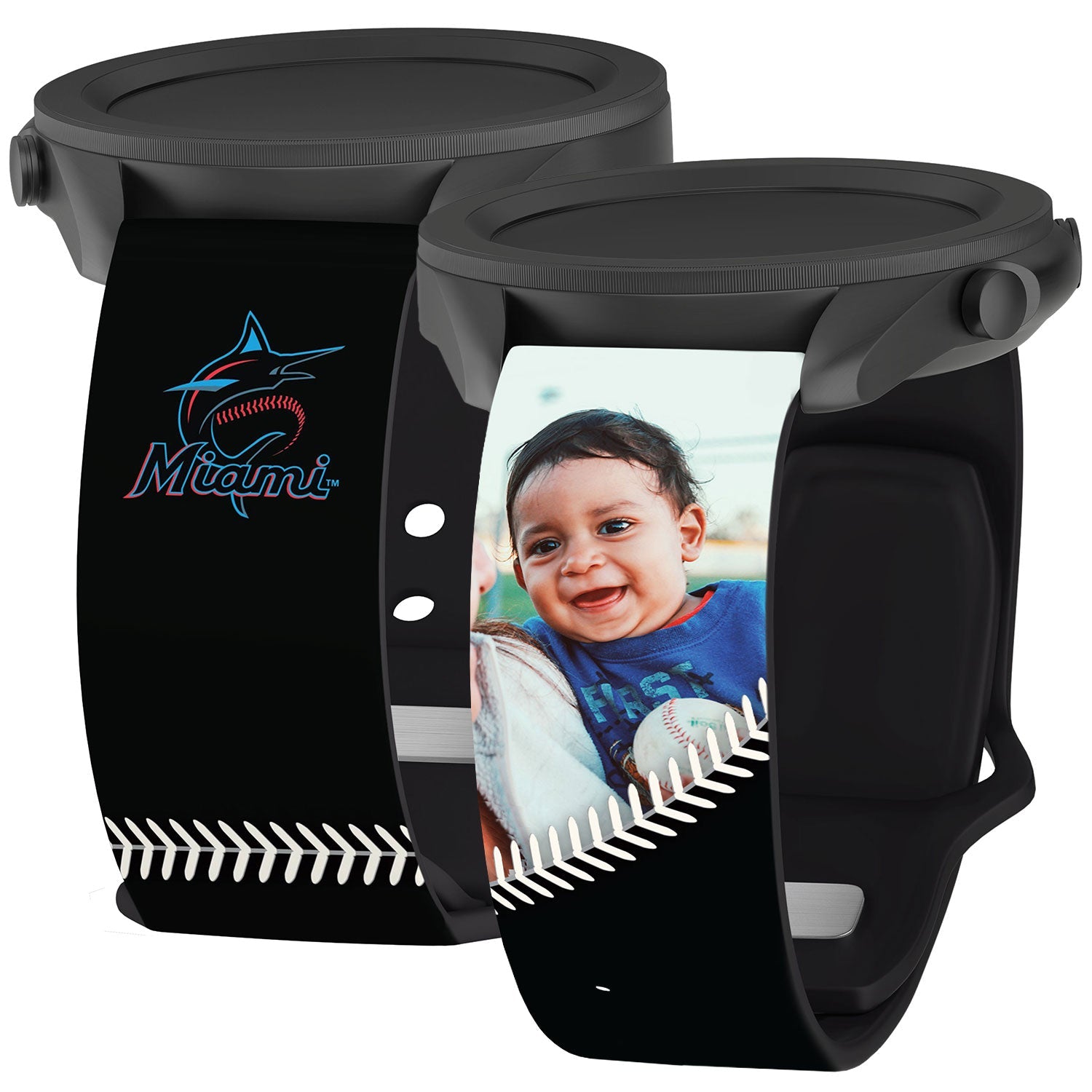 Miami Marlins Custom Photo HD Samsung Galaxy Watch Band