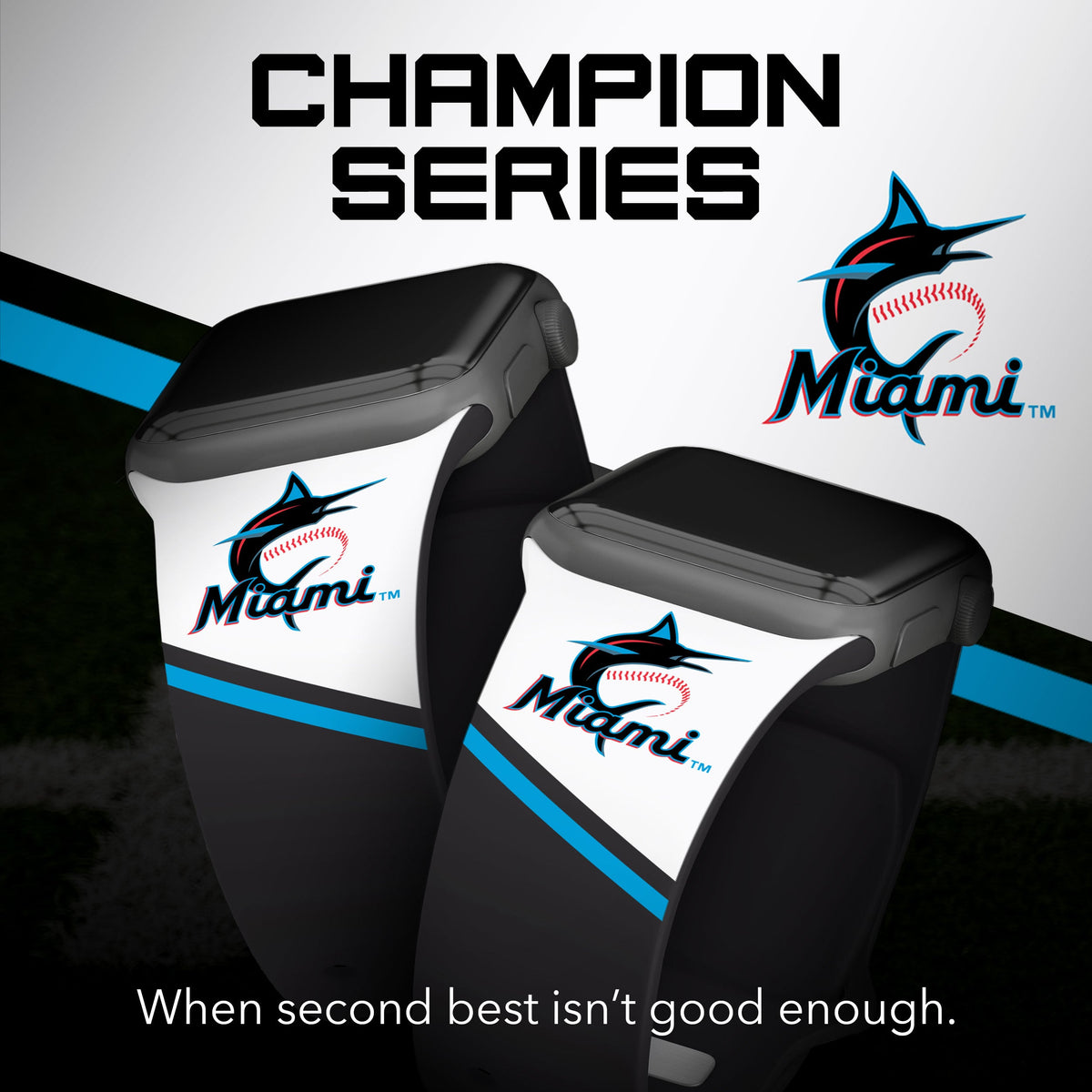 Miami Marlins HD Champion Series Apple Watch Band