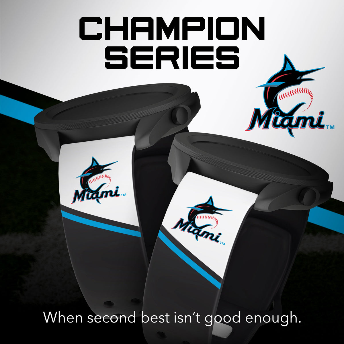 Miami Marlins HD Champion Series Samsung Galaxy Watch Band