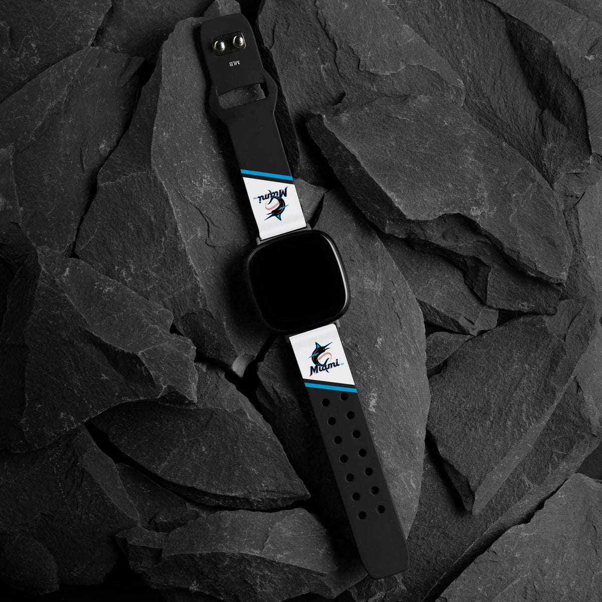 Miami Marlins HD Champion Series Fitbit Versa 3 &amp; Sense Watch Band