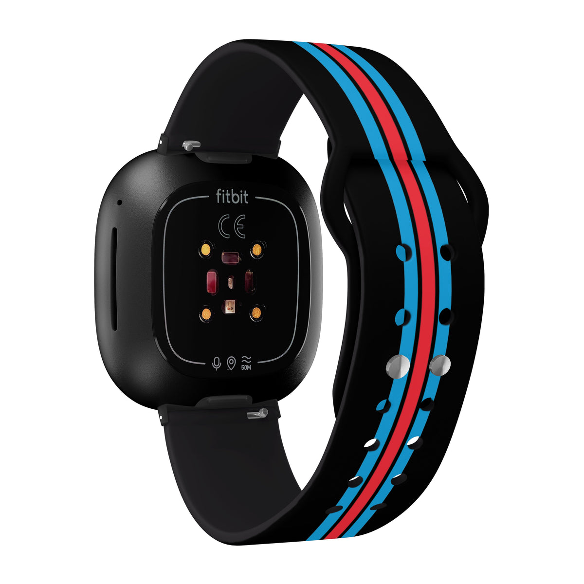 Miami Marlins HD Fitbit Versa 3 and Sense Watch Band