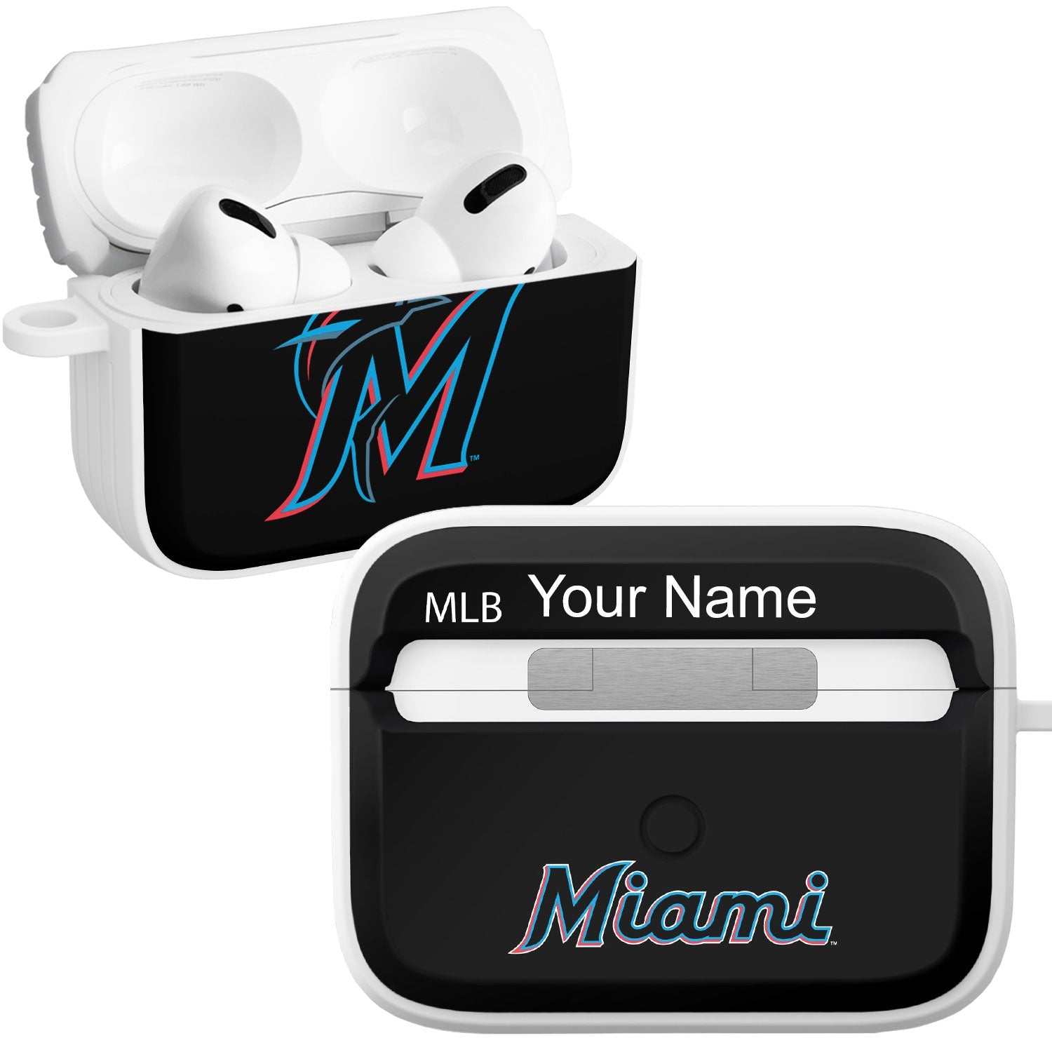 Miami Marlins Custom HDX Apple AirPods Pro Cover (Classic)