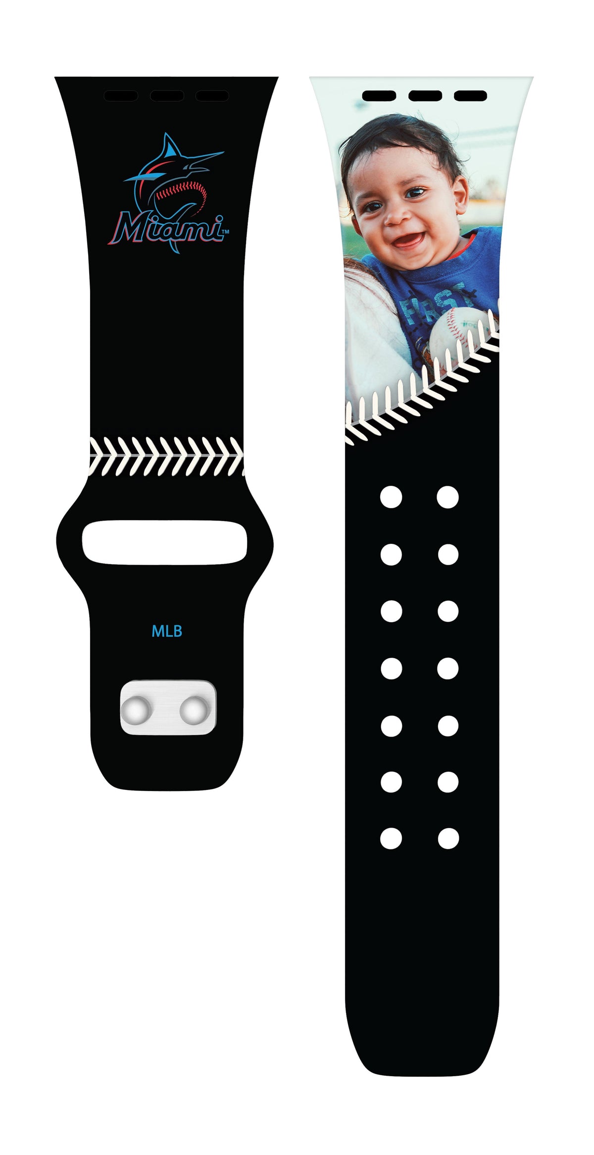 Miami Marlins Custom Photo HD Apple Watch Band