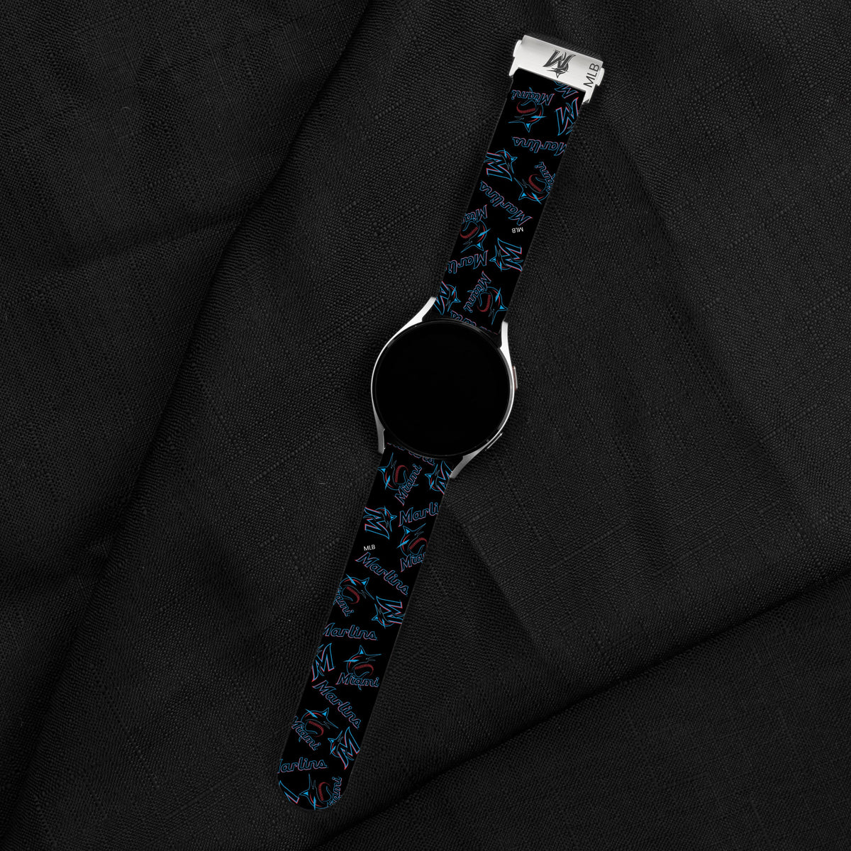 Game Time Miami Marlins Signature Series Quick Change Watch Band With Engraved Buckle