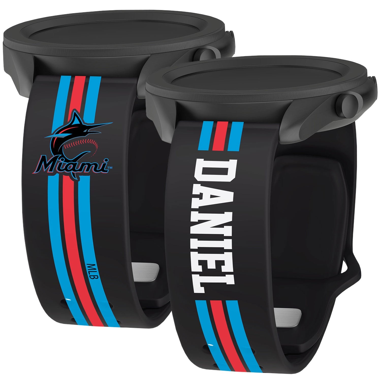 Miami Marlins Custom Name HD Quick Change Watch Band